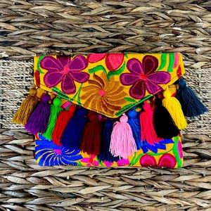 Mexican Embroidered Floral Bag